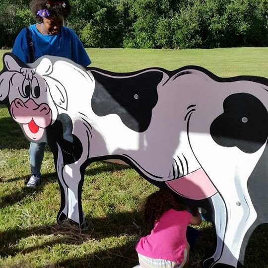 Cow milking game