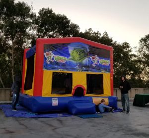 Grinch bounce house