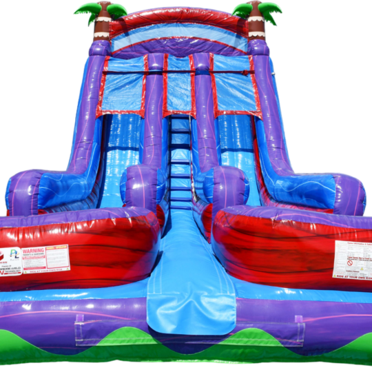 18' Tropical Double Splash Slide