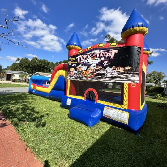 Trick or Treat Bounce House and Slide Combo